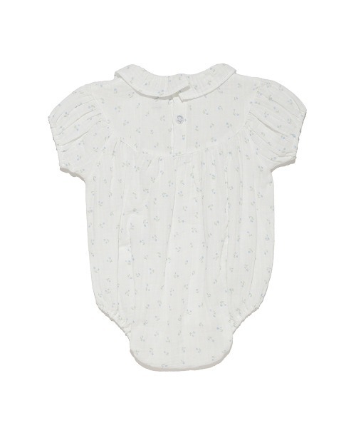 セール】【販路限定】【BABY】リトルフラワー柄ガーゼロンパース