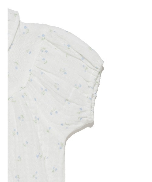 gelato pique（ジェラートピケ）の「【販路限定】【BABY】リトルフラワー柄ガーゼロンパース（ロンパース・キッズ・オフホワイト・70/80）」の10枚目の写真