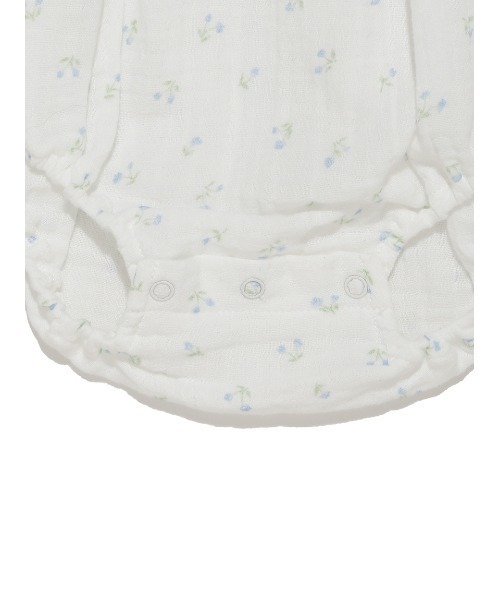 gelato pique（ジェラートピケ）の「【販路限定】【BABY】リトルフラワー柄ガーゼロンパース（ロンパース・キッズ・オフホワイト・70/80）」の12枚目の写真