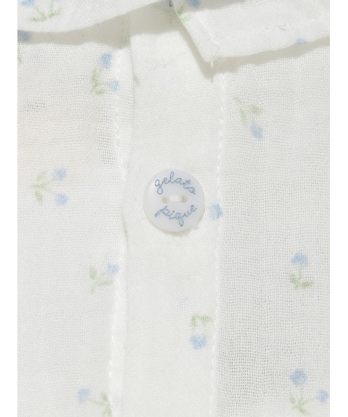 gelato pique（ジェラートピケ）の「【販路限定】【BABY】リトルフラワー柄ガーゼロンパース（ロンパース・キッズ・オフホワイト・70/80）」の13枚目の写真
