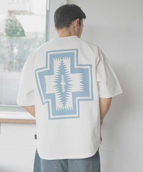 PENDLETON(ペンドルトン)の「【PENDLETON(ペンドルトン)】別注SOLOTEX半袖Tシャツ25SS(Tシャツ/カットソー・メンズ・オフホワイト/グレー系その他/グリーン/チャコール/グレー/アイボリー・MEDIUM/LARGE)」の1枚目の写真