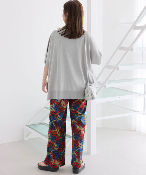 JOURNAL STANDARD relume（ジャーナルスタンダード　レリューム）の「《追加》接触冷感 / ウォッシャブルクールポンチョプルオーバー（ニット/セーター・レディース・ライトグレー/ブラック/ブルー・FREE）」の14枚目の写真