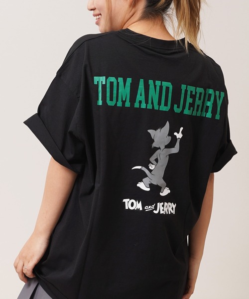 Tom&Jerry(トムアンドジェリー)の「【トムとジェリー】アソートデザイン Tシャツ / TOM&JERRY S/S Tee(Tシャツ/カットソー・レディース・ホワイト系2/ネイビー系2/グリーン系1/ホワイト系1/ブラック系4/グリーン系3/ホワイト系3/ホワイト系4/ブラック系1/ネイビー系4/グレー系3/グレー系2・L/M)」の6枚目の写真