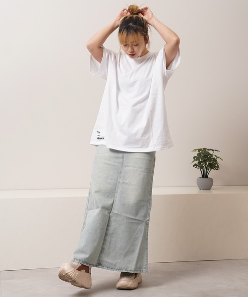 Tom&Jerry(トムアンドジェリー)の「【トムとジェリー】アソートデザイン Tシャツ / TOM&JERRY S/S Tee(Tシャツ/カットソー・レディース・ホワイト系2/ネイビー系2/グリーン系1/ホワイト系1/ブラック系4/グリーン系3/ホワイト系3/ホワイト系4/ブラック系1/ネイビー系4/グレー系3/グレー系2・L/M)」の21枚目の写真