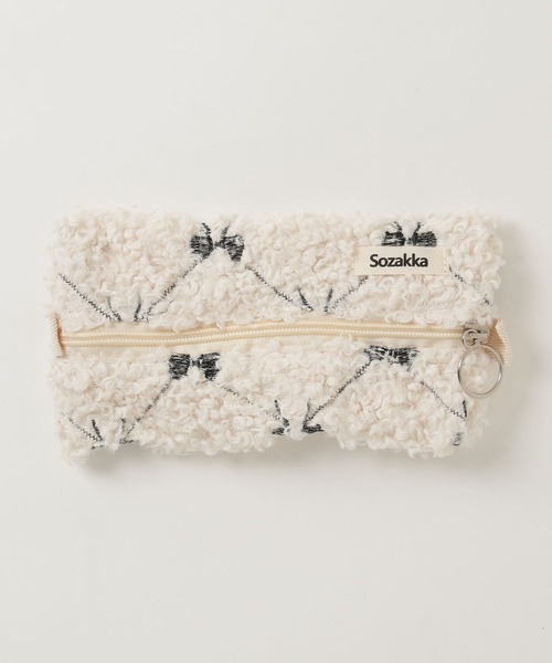 E&C closet…(イーアンドシークローゼット)の「ボアリボン刺繍ペンケース(ポーチ・レディース・アイボリー・FREE)」の18枚目の写真