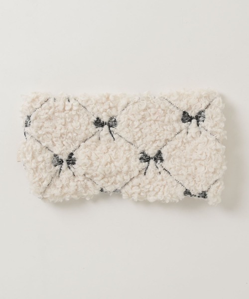 E&C closet…(イーアンドシークローゼット)の「ボアリボン刺繍ペンケース(ポーチ・レディース・アイボリー・FREE)」の19枚目の写真