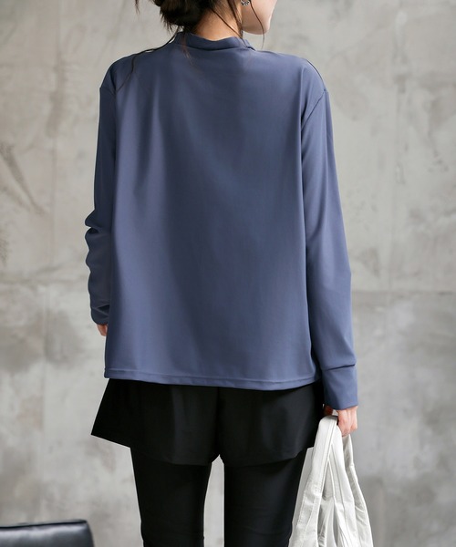 TeddyShop(テディショップ)の「【紫外線カット99.9%】レディース水着 水陸両用で紫外線も体型もカバーできる。2WAY長袖プチハイネックパッド付きラッシュガード+レギンス+ショーツ 3点セット(水着・レディース・ブルー系その他/グリーン/モカ/ベージュ・LL/S/M/L)」の11枚目の写真