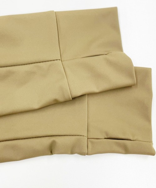 TeddyShop(テディショップ)の「【紫外線カット99.9%】レディース水着 水陸両用で紫外線も体型もカバーできる。2WAY長袖プチハイネックパッド付きラッシュガード+レギンス+ショーツ 3点セット(水着・レディース・ブルー系その他/グリーン/モカ/ベージュ・LL/S/M/L)」の9枚目の写真