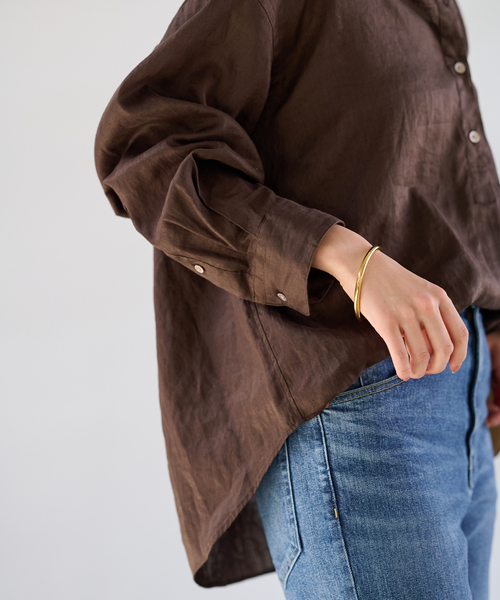 ≪追加≫フレンチリネンバンドカラーシャツ2（シャツ/ブラウス