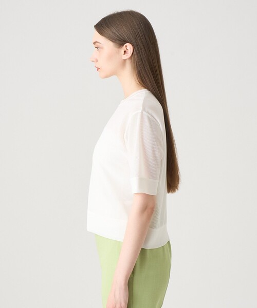 ANAYI（アナイ）の「ラッセルメッシュ プルオーバー（Tシャツ/カットソー・レディース・ホワイト/ブラック・36/38）」の4枚目の写真