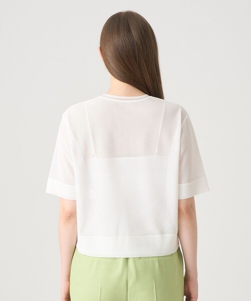 ANAYI（アナイ）の「ラッセルメッシュ プルオーバー（Tシャツ/カットソー・レディース・ホワイト/ブラック・36/38）」の5枚目の写真