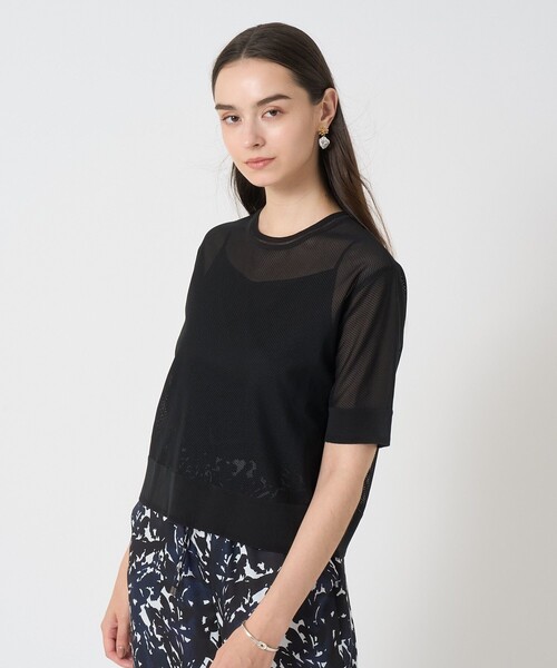 ANAYI（アナイ）の「ラッセルメッシュ プルオーバー（Tシャツ/カットソー・レディース・ホワイト/ブラック・36/38）」の7枚目の写真