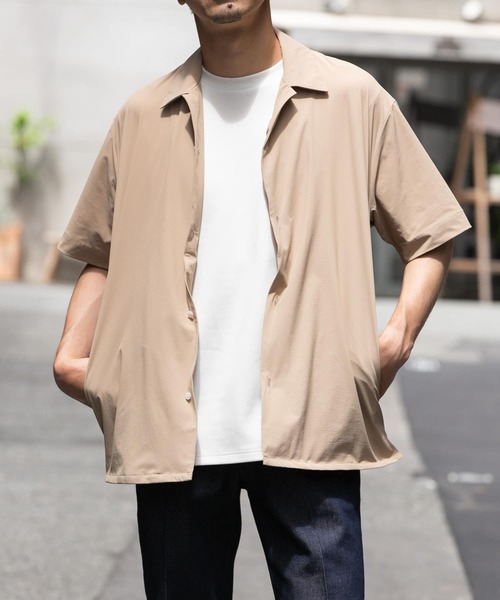 URBAN RESEARCH ROSSO MEN(アーバンリサーチロッソメン)の「『セットアップ対応』『XLサイズあり』クールキープショートスリーブシャツ(シャツ/ブラウス・メンズ・ブラック/ベージュ/ネイビー/ライトグレー・SMALL/MEDIUM/LARGE/X-LARGE)」の6枚目の写真