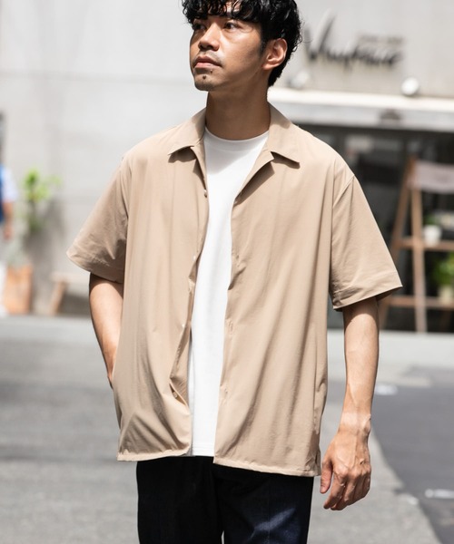URBAN RESEARCH ROSSO MEN(アーバンリサーチロッソメン)の「『セットアップ対応』『XLサイズあり』クールキープショートスリーブシャツ(シャツ/ブラウス・メンズ・ブラック/ベージュ/ネイビー/ライトグレー・SMALL/MEDIUM/LARGE/X-LARGE)」の7枚目の写真