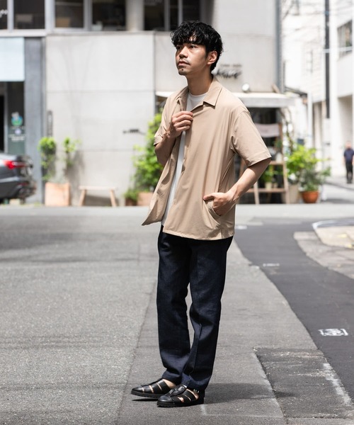 URBAN RESEARCH ROSSO MEN(アーバンリサーチロッソメン)の「『セットアップ対応』『XLサイズあり』クールキープショートスリーブシャツ(シャツ/ブラウス・メンズ・ブラック/ベージュ/ネイビー/ライトグレー・SMALL/MEDIUM/LARGE/X-LARGE)」の10枚目の写真