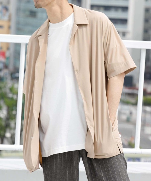 URBAN RESEARCH ROSSO MEN(アーバンリサーチロッソメン)の「『セットアップ対応』『XLサイズあり』クールキープショートスリーブシャツ(シャツ/ブラウス・メンズ・ブラック/ベージュ/ネイビー/ライトグレー・SMALL/MEDIUM/LARGE/X-LARGE)」の13枚目の写真