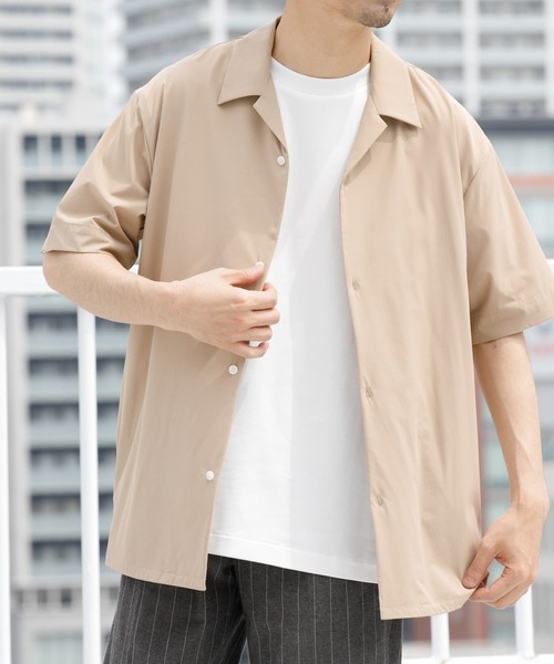 URBAN RESEARCH ROSSO MEN(アーバンリサーチロッソメン)の「『セットアップ対応』『XLサイズあり』クールキープショートスリーブシャツ(シャツ/ブラウス・メンズ・ブラック/ベージュ/ネイビー/ライトグレー・SMALL/MEDIUM/LARGE/X-LARGE)」の14枚目の写真