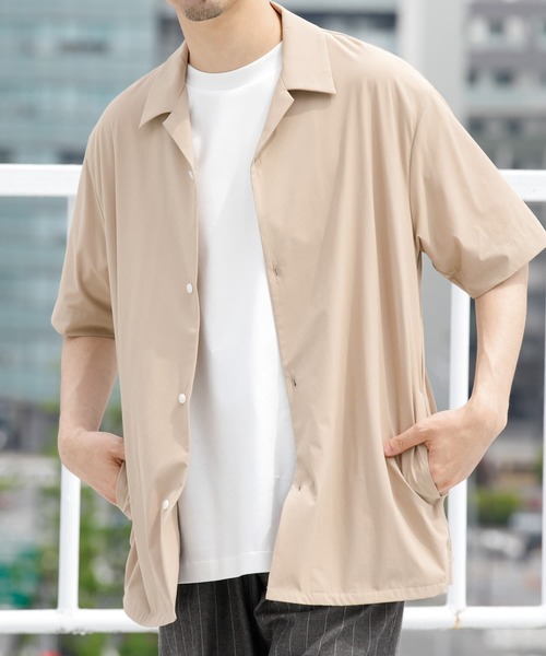 URBAN RESEARCH ROSSO MEN(アーバンリサーチロッソメン)の「『セットアップ対応』『XLサイズあり』クールキープショートスリーブシャツ(シャツ/ブラウス・メンズ・ブラック/ベージュ/ネイビー/ライトグレー・SMALL/MEDIUM/LARGE/X-LARGE)」の22枚目の写真