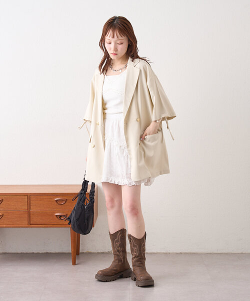 w closet（ダブルクローゼット）の「半袖袖リボンBIGテーラード