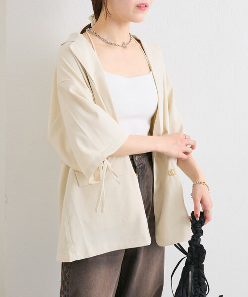 w closet（ダブルクローゼット）の「半袖袖リボンBIGテーラード