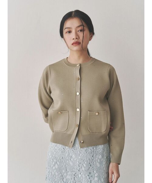 TONAL（トーナル）の「ホットフィットカーディガン（カーディガン/ボレロ・レディース・オフホワイト/ブラック/ベージュ・MEDIUM）」の2枚目の写真