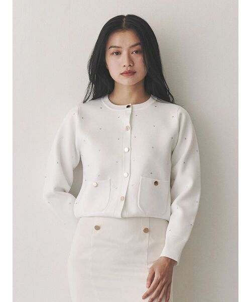 TONAL（トーナル）の「ホットフィットカーディガン（カーディガン/ボレロ・レディース・オフホワイト/ブラック/ベージュ・MEDIUM）」の3枚目の写真