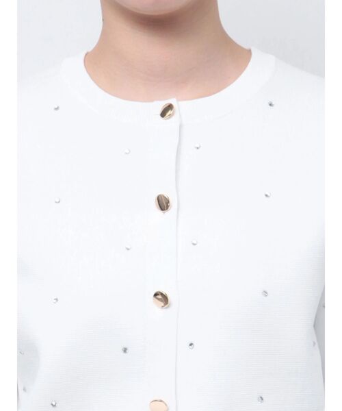 TONAL（トーナル）の「ホットフィットカーディガン（カーディガン/ボレロ・レディース・オフホワイト/ブラック/ベージュ・MEDIUM）」の12枚目の写真