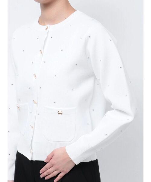 TONAL（トーナル）の「ホットフィットカーディガン（カーディガン/ボレロ・レディース・オフホワイト/ブラック/ベージュ・MEDIUM）」の4枚目の写真