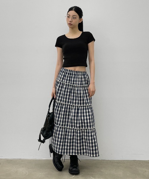 BLACKUP（ブラックアップ）の「[MADE] イージーベーシックUネック半袖Tシャツ(カップ付き)（Tシャツ/カットソー・レディース・ブラック/アイボリー/グレー・MEDIUM/SMALL）」の21枚目の写真