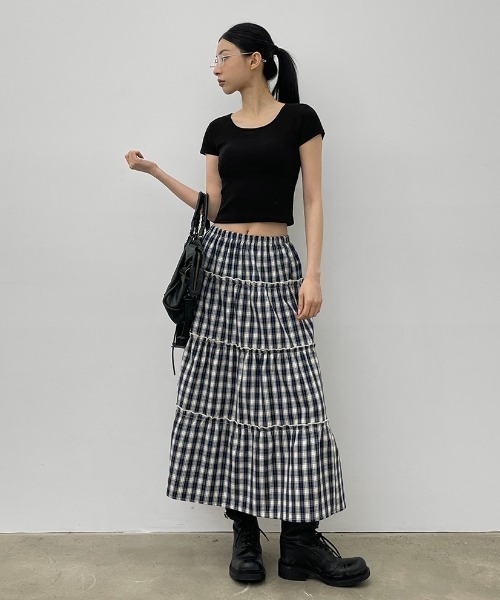 BLACKUP（ブラックアップ）の「[MADE] イージーベーシックUネック半袖Tシャツ(カップ付き)（Tシャツ/カットソー・レディース・ブラック/アイボリー/グレー・MEDIUM/SMALL）」の22枚目の写真