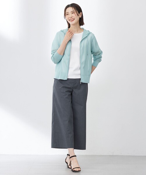 J.PRESS(ジェイプレス)の「【洗える】ソフトシャンブレー クロップド パンツ(その他パンツ・レディース・グレー系/ブラウン系/ブラック系・T17/T15/T13)」の12枚目の写真