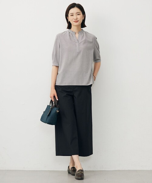J.PRESS(ジェイプレス)の「【洗える】ソフトシャンブレー クロップド パンツ(その他パンツ・レディース・グレー系/ブラウン系/ブラック系・T17/T15/T13)」の15枚目の写真