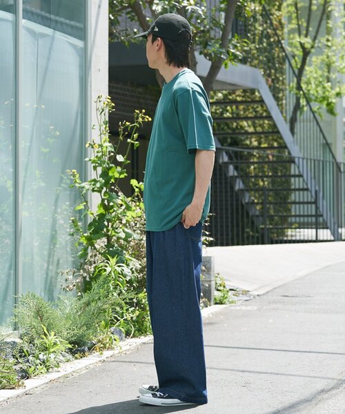 CIAOPANIC TYPY（チャオパニックティピー）の「【ユニセックス】汗染み防止抗菌防臭　半袖TEE（Tシャツ/カットソー・レディース・ライトグレー/マスタード/ネイビー/グレー系その他2/グリーン系その他2/ブラック/オフホワイト/ブラウン系その他2/レッド系その他2/チャコールグレー/サックスブルー・MEDIUM/LARGE/X-LARGE）」の15枚目の写真