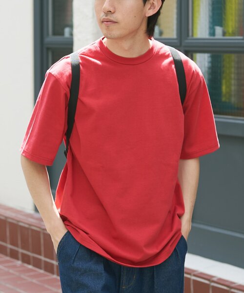 CIAOPANIC TYPY（チャオパニックティピー）の「【ユニセックス】汗染み防止抗菌防臭　半袖TEE（Tシャツ/カットソー・レディース・ライトグレー/マスタード/ネイビー/グレー系その他2/グリーン系その他2/ブラック/オフホワイト/ブラウン系その他2/レッド系その他2/チャコールグレー/サックスブルー・MEDIUM/LARGE/X-LARGE）」の19枚目の写真