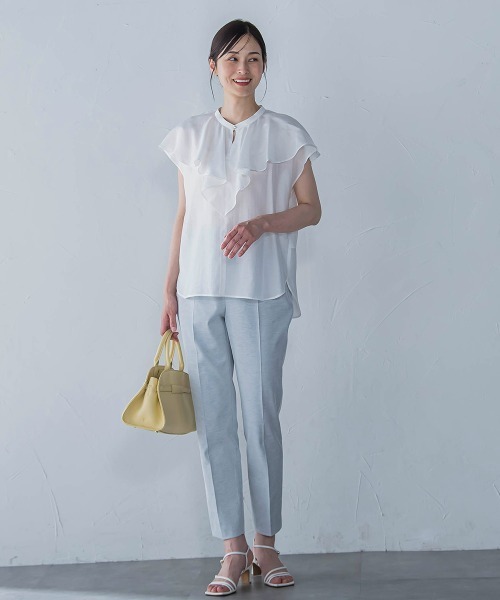 LAUTREAMONT（ロートレアモン）の「クールコンフォートカーディガン≪接触冷感/洗濯機で洗える≫（カーディガン/ボレロ・レディース・オフホワイト/ベージュ/ブラック・9号）」の4枚目の写真