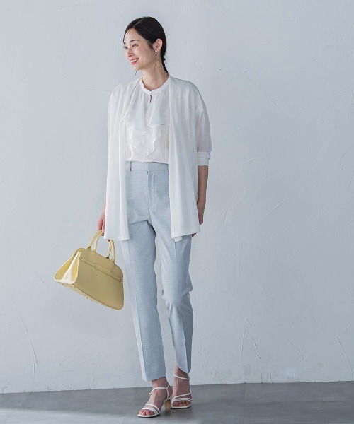 LAUTREAMONT（ロートレアモン）の「クールコンフォートカーディガン≪接触冷感/洗濯機で洗える≫（カーディガン/ボレロ・レディース・オフホワイト/ベージュ/ブラック・9号）」の8枚目の写真