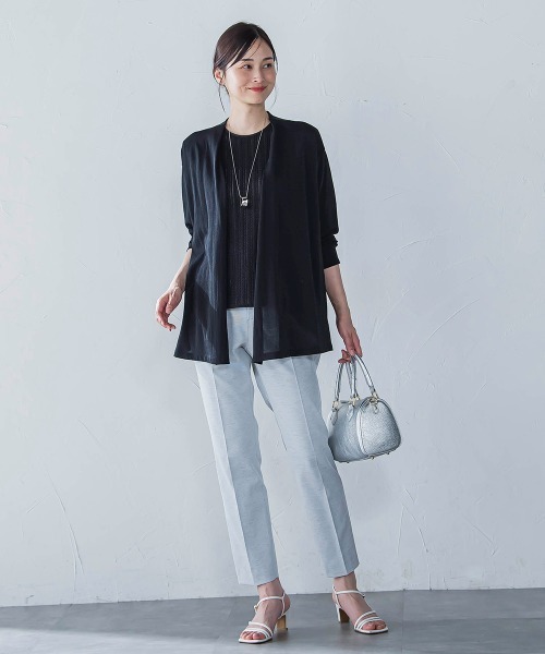 LAUTREAMONT（ロートレアモン）の「クールコンフォートカーディガン≪接触冷感/洗濯機で洗える≫（カーディガン/ボレロ・レディース・オフホワイト/ベージュ/ブラック・9号）」の11枚目の写真