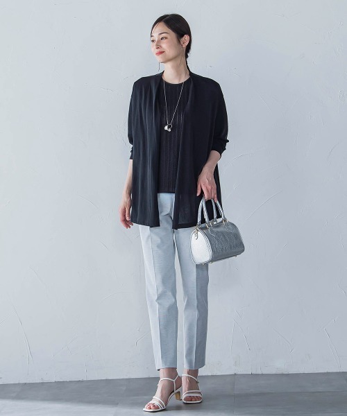 LAUTREAMONT（ロートレアモン）の「クールコンフォートカーディガン≪接触冷感/洗濯機で洗える≫（カーディガン/ボレロ・レディース・オフホワイト/ベージュ/ブラック・9号）」の12枚目の写真