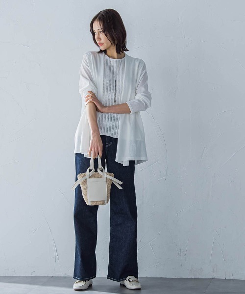 LAUTREAMONT（ロートレアモン）の「クールコンフォートカーディガン≪接触冷感/洗濯機で洗える≫（カーディガン/ボレロ・レディース・オフホワイト/ベージュ/ブラック・9号）」の20枚目の写真