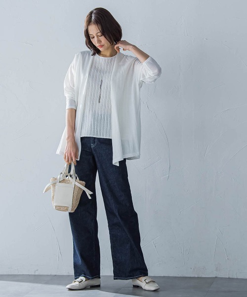 LAUTREAMONT（ロートレアモン）の「クールコンフォートカーディガン≪接触冷感/洗濯機で洗える≫（カーディガン/ボレロ・レディース・オフホワイト/ベージュ/ブラック・9号）」の21枚目の写真