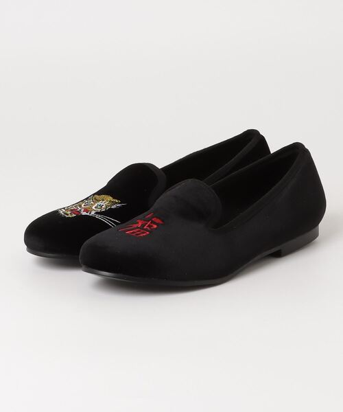 THRIFTY LOOK(スリフティールック)の「THRIFTY LOOK / スリフティールック "VIET-NAM" OPERA SHOES ベトナムジャケット 刺しゅう オペラシューズ(バレエシューズ・メンズ・ブラック/ブラック系その他・6/9/10/5)」の2枚目の写真