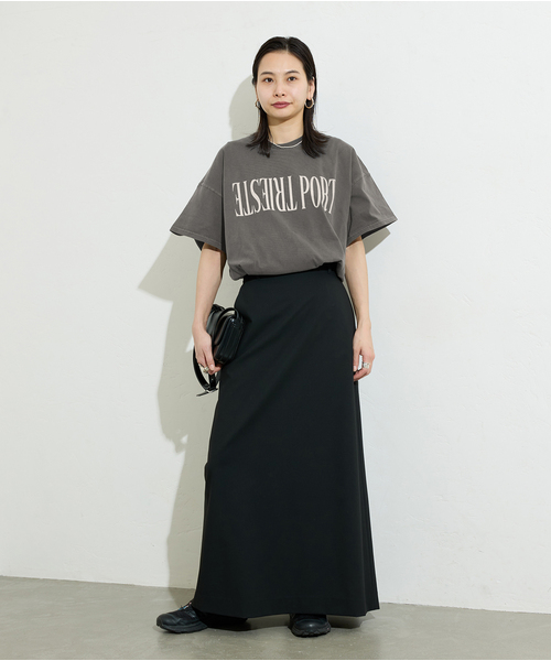 JOURNAL STANDARD(ジャーナルスタンダード)の「《追加2》ラウンドヘムピグメントTシャツ(Tシャツ/カットソー・レディース・ベージュ/ホワイト/ブラック系その他/ラベンダー・FREE)」の6枚目の写真