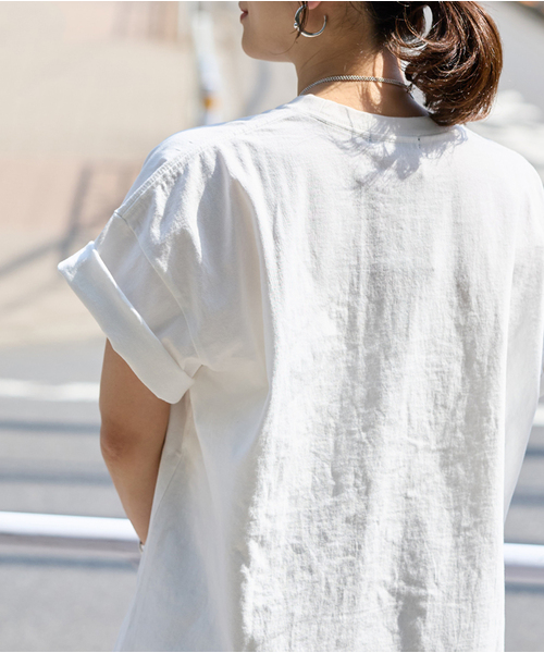 JOURNAL STANDARD(ジャーナルスタンダード)の「《追加2》ラウンドヘムピグメントTシャツ(Tシャツ/カットソー・レディース・ベージュ/ホワイト/ブラック系その他/ラベンダー・FREE)」の13枚目の写真