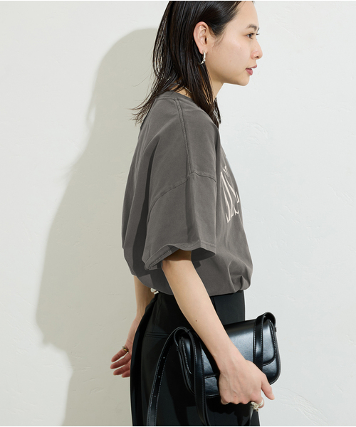 JOURNAL STANDARD(ジャーナルスタンダード)の「《追加2》ラウンドヘムピグメントTシャツ(Tシャツ/カットソー・レディース・ベージュ/ホワイト/ブラック系その他/ラベンダー・FREE)」の16枚目の写真