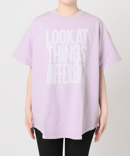 追加2》ラウンドヘムピグメントTシャツ（Tシャツ/カットソー
