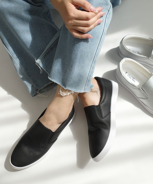 軽量・柔らか】ポインテッドトゥスリッポン（スリッポン）｜AmiAmi