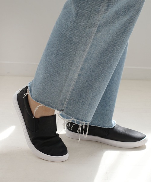 レザー ポインテッドトゥ スリッポン 黒 ラボ キゴシ ワークス RABOKIGOSHI works 2cm本革ポインテッドトウ