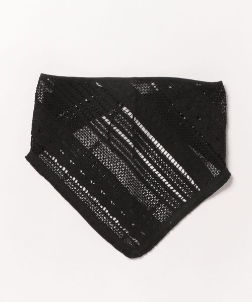 MOUSSY（マウジー）の「LACE スカーフ（バンダナ/スカーフ・レディース・ブラック/オフホワイト・FREE）」の13枚目の写真