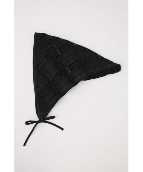 MOUSSY（マウジー）の「LACE スカーフ（バンダナ/スカーフ・レディース・ブラック/オフホワイト・FREE）」の5枚目の写真