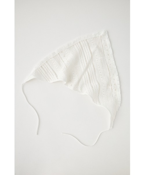 MOUSSY（マウジー）の「LACE スカーフ（バンダナ/スカーフ・レディース・ブラック/オフホワイト・FREE）」の10枚目の写真